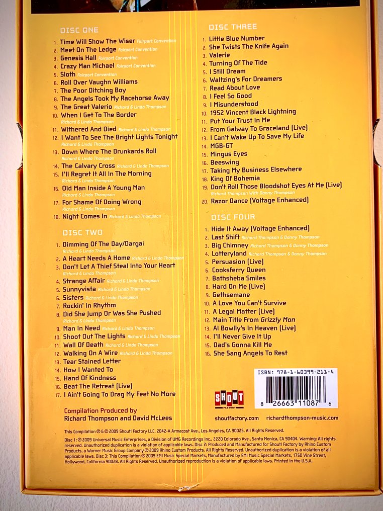 Richard Thompson /Fairpoint Convention/Richard&Linda Thompson - 4 x CDs box set + 4 x CDs (inc. 1 double) - Multiple titles - CD box set - 1996 #3.2