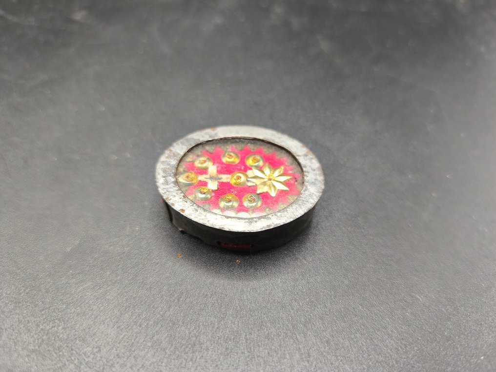 圣骨箱 - 玻璃, 金属, 纺织品 - 1850-1900 - 我们主耶稣圣十字架 #1.0