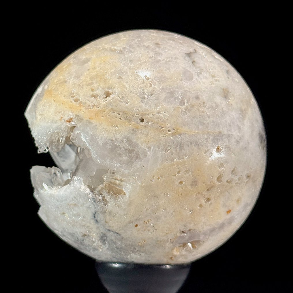 Ei lähtöhintaa - Upea pari kristallikvartsia ja onyxia. Pallot räätälöidyissä telineissä.- 2600 g - (2) #4.3