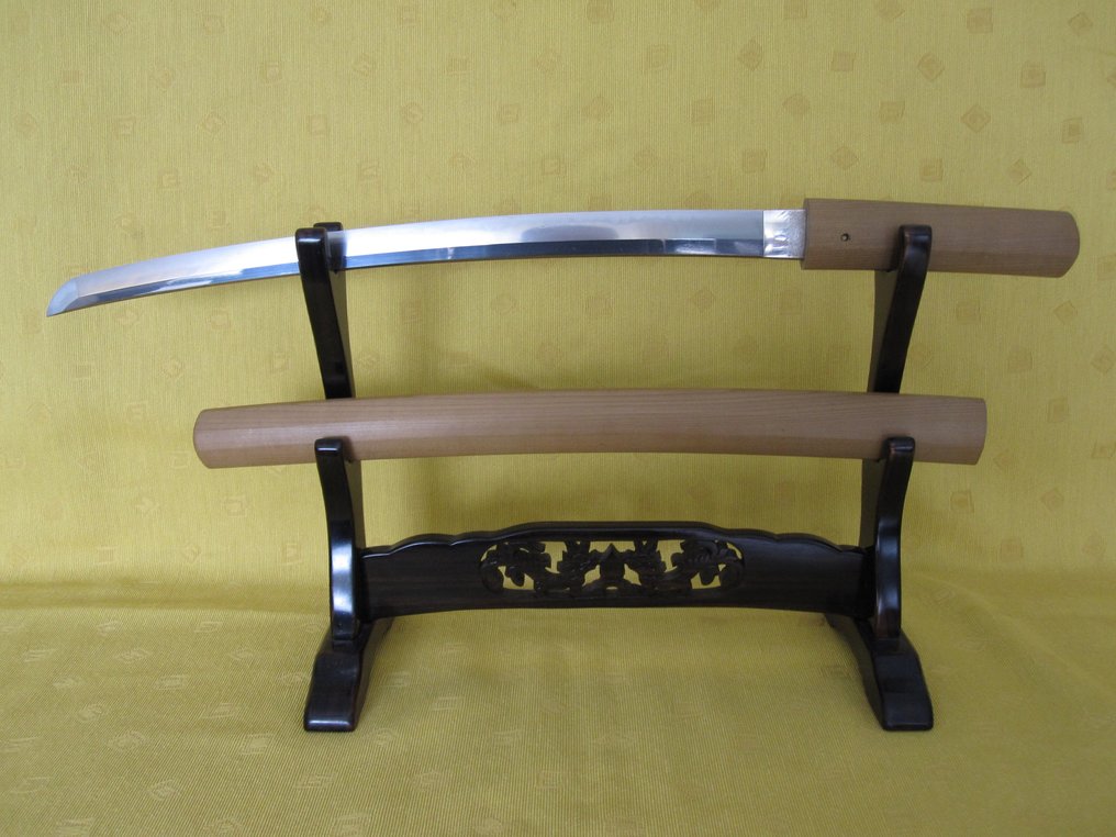 武士刀 - 玉鋼，白鞘的脇差「関吉定兼定」 - 日本 - 江戶時代（1600-1868） #1.0