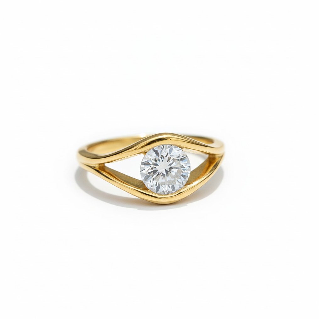 Ring - 14 kt. Yellow gold -  3.00ct. tw. Diamond (Lab-grown) #3.2