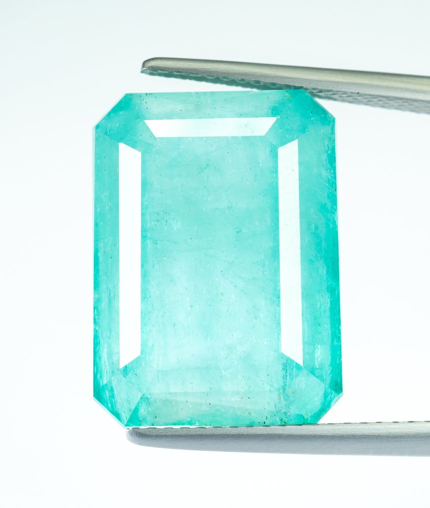 χωρίς τιμή ασφαλείας Σμαράγδι  - 24.11 ct - Bellerophon Gemlab - Μπλε-πράσινο (Νιγηρία) #1.0