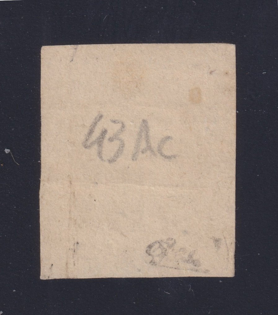 法國 1870 - Bordeaux发行，编号43Ac（深棕色），已邮戳GC，非常轻微。签名Calves。 - Yvert #1.0