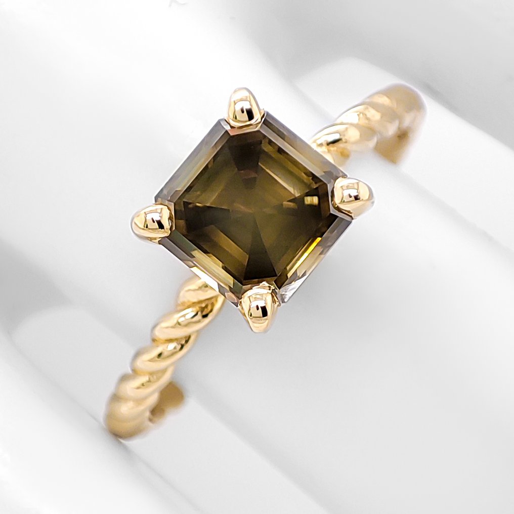 沒有保留價 - 戒指 - 14 克拉 黃金 -  1.55ct. tw. 鉆石 (天然彩色) #1.0