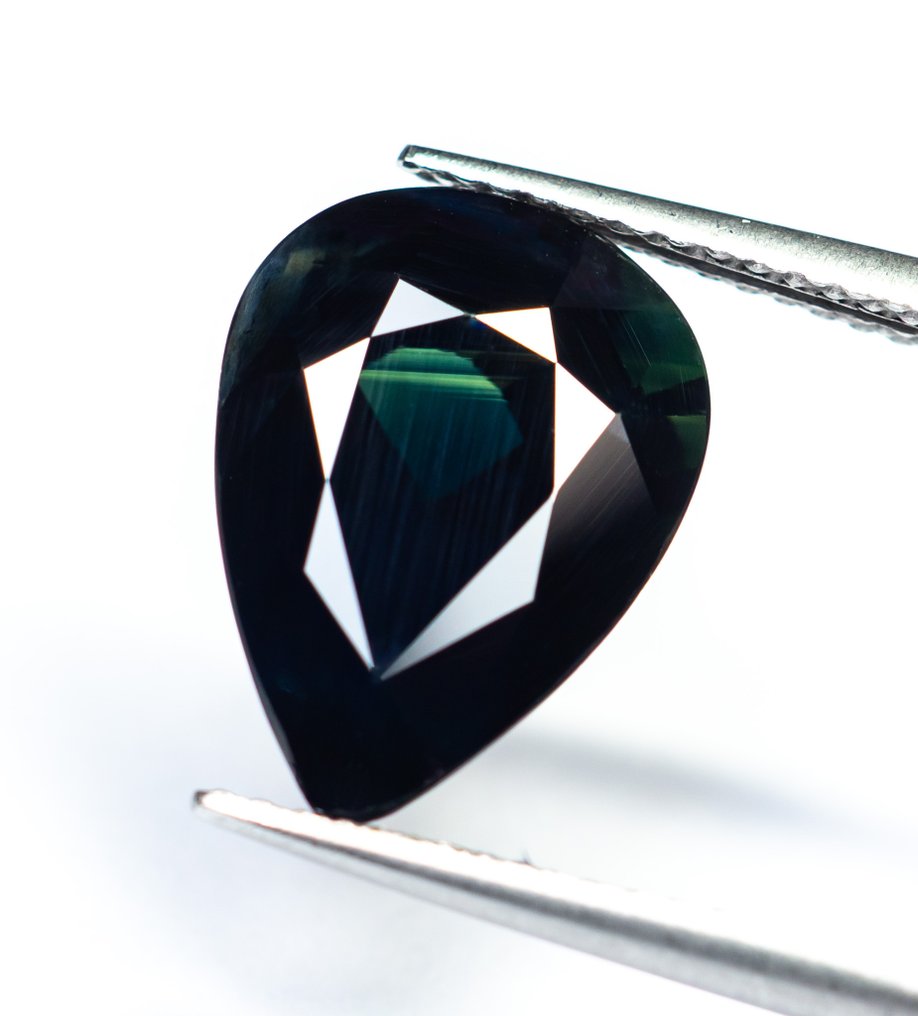 Sans prix de réserve Saphir - 8.20 ct - Bellerophon Gemlab - Bleu verdâtre foncé #1.0