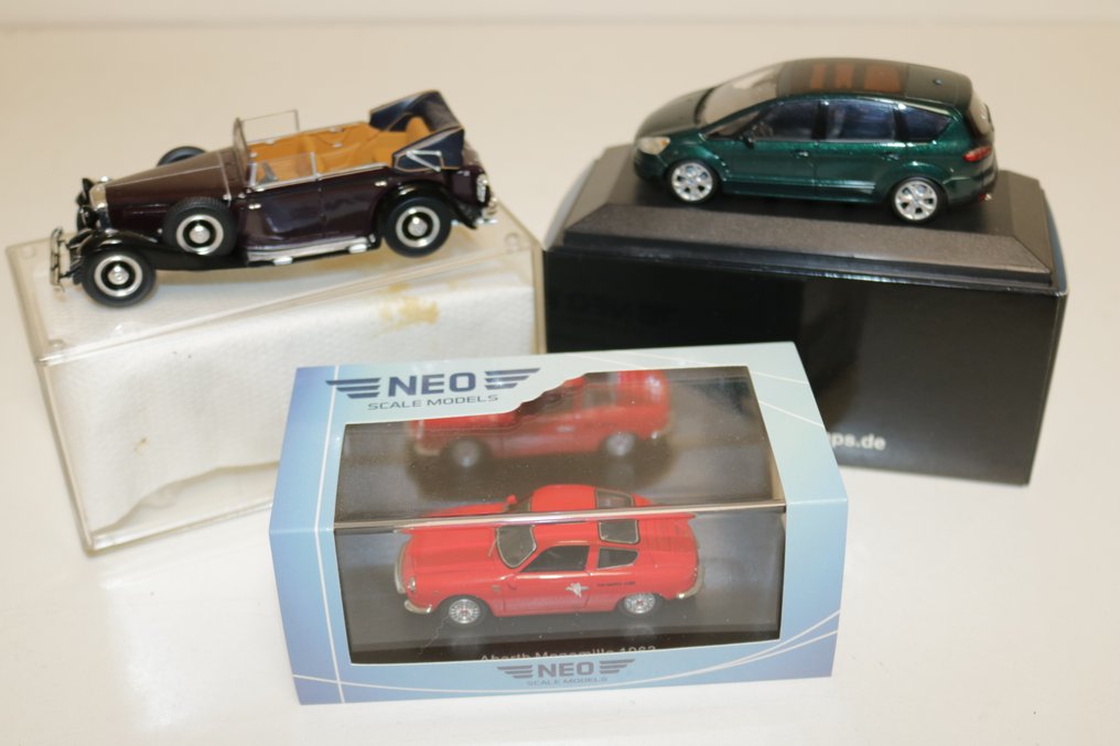 Minichamps, Neo Scale Models 1:43 - 模型汽车  (3) - Lot of 3 Modelcars of MiniChamps and Neo o.a. MiniChamps Ford S-Max Super Rare in box Superb - 多么漂亮的模型 ****** #1.0