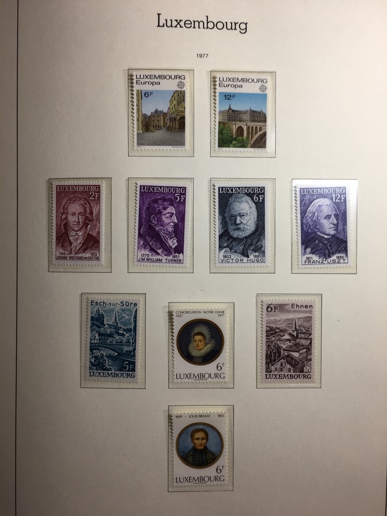 Lussemburgo 1976/2005 - Luxe DAVO -album di Lussemburgo con fogli di album fino al 2005, di cui la collezione è #1.0