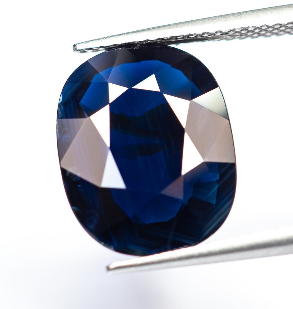 没有保留价 蓝宝石  - 8.01 ct - Bellerophon 宝石实验室 - 深蓝色 #2.1