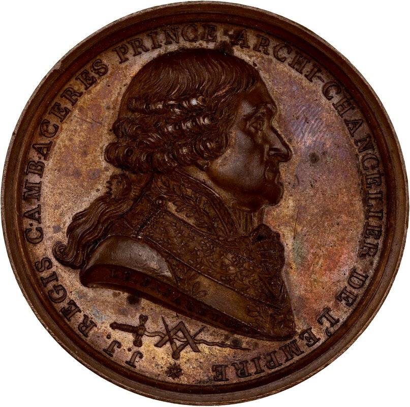 Franța. Médaille Franc-maçonnerie - Loge écossaise Cambacéres 1807 #1.0