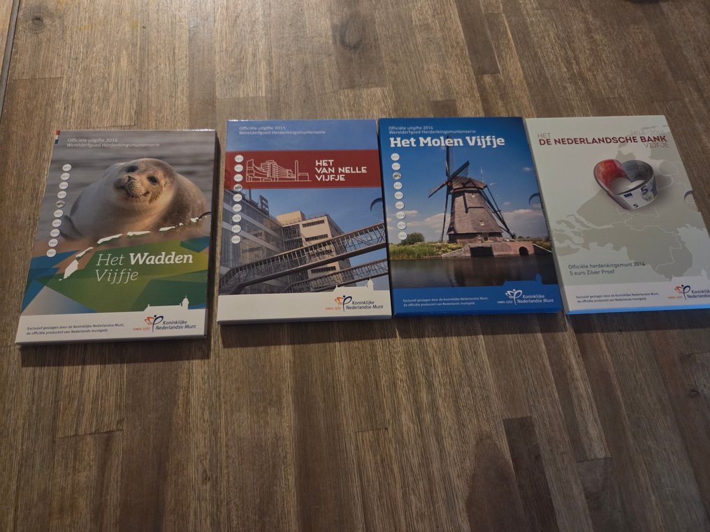Nederland. 5 Euro Various Years (4 stuks) Proof  (Zonder Minimumprijs) #1.0