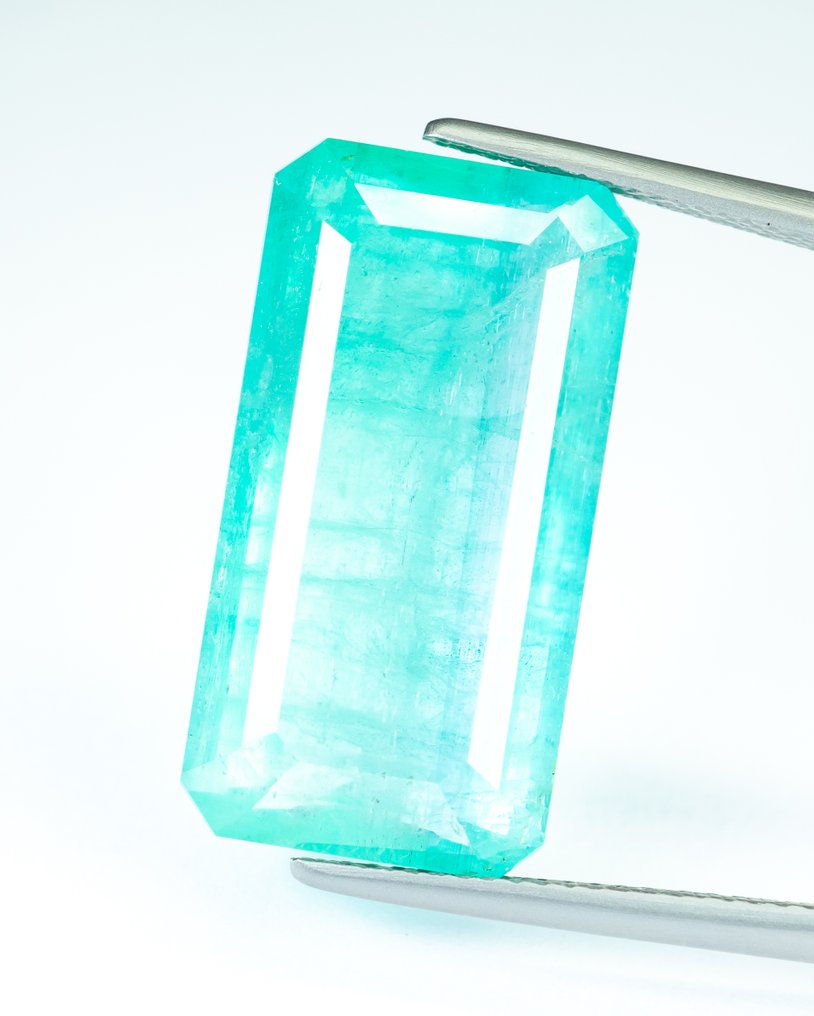 χωρίς τιμή ασφαλείας Σμαράγδι  - 20.08 ct - Bellerophon Gemlab - Μπλε-πράσινο (Νιγηρία) #2.1