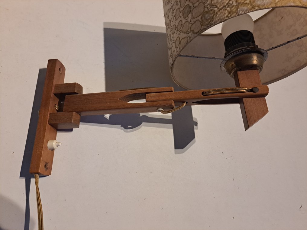 摇臂壁灯 - 木, 纺织品 - 兹文克兰普 #4.3