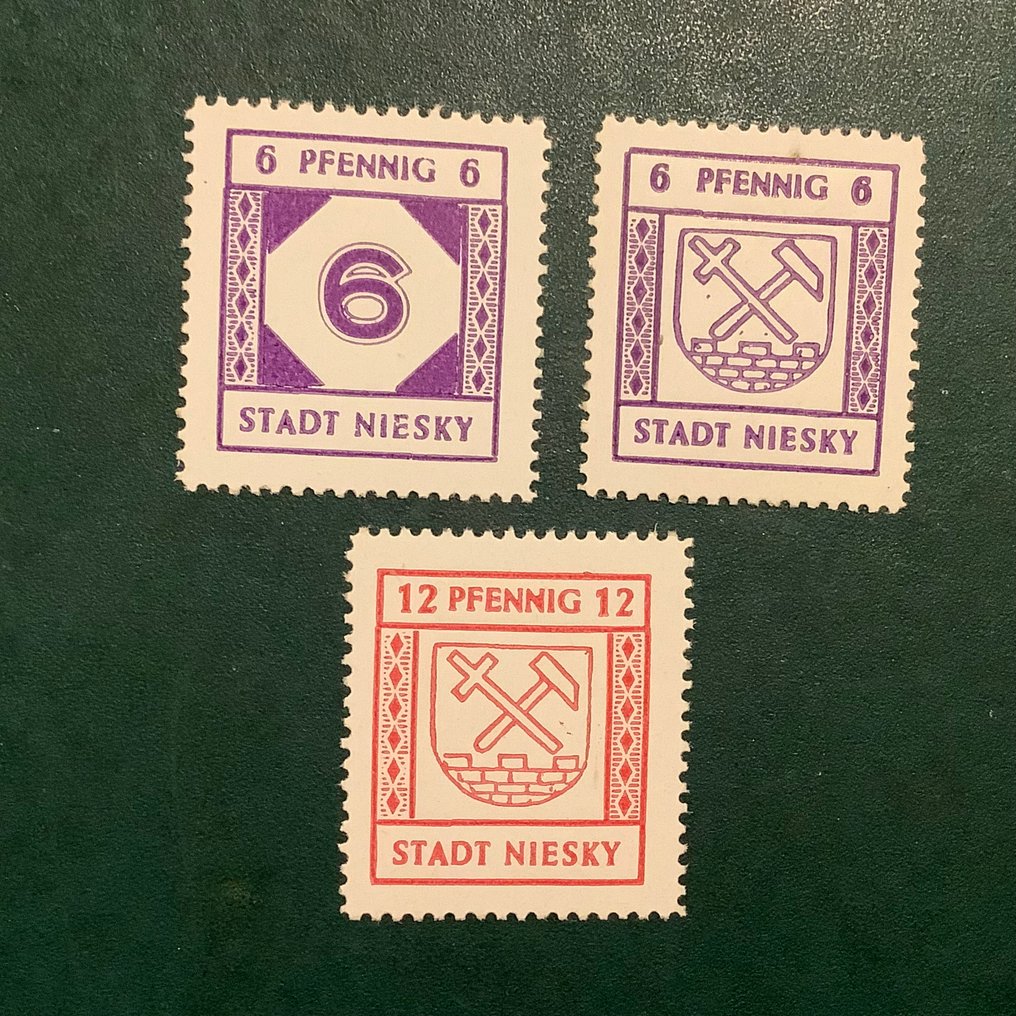 德國 - 當地郵政區 1945 - Niesky：第三次发行徽章 - Michel 5/7 y #1.0
