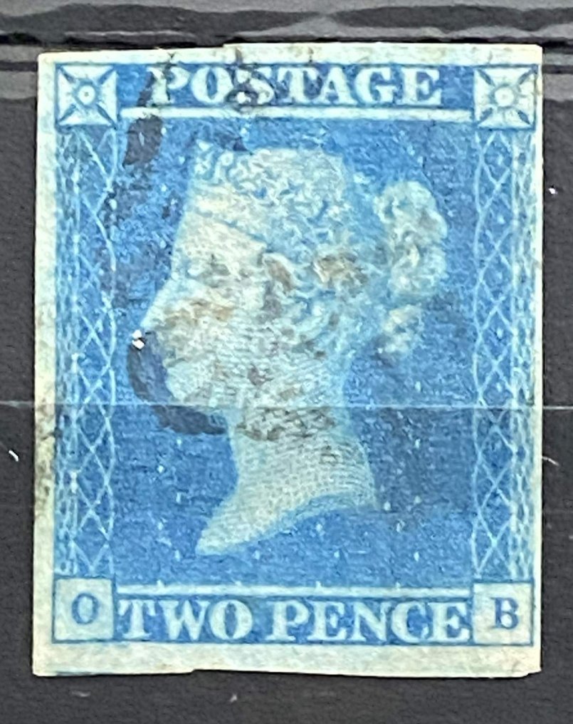 Great Britain 1841 - QV 2d Blue 2 Examples Unchecked SG 2024 #1.0