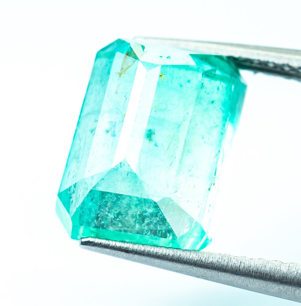 Ingen reservasjonspris Smaragd - 6.34 ct - Bellerophon Gemlab - Blågrønn (Nigeria) #4.3