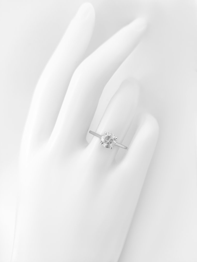 没有保留价 - 戒指 - 14K包金 白金 - 1.02ct. tw. 钻石 (天然) - IGI 证书 #4.3