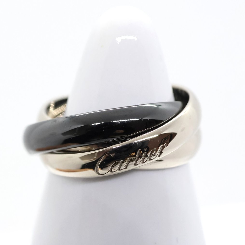 Cartier - Ring - Classic Trinity ring in ceramic - 18 kt Vittguld, ceramic #1.0