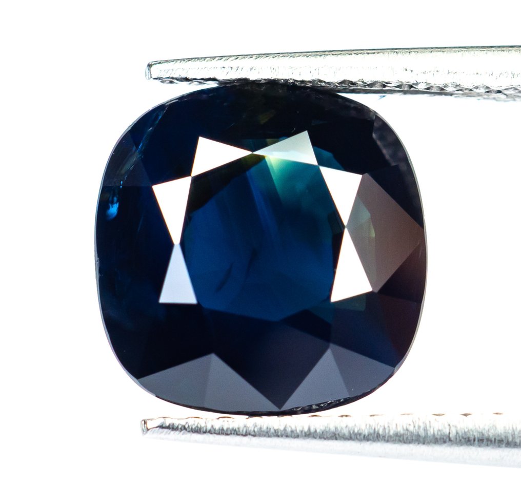 Fără preț de rezervă Safir  - 5.62 ct - Bellerophon Gemlab - Albastru închis #1.0