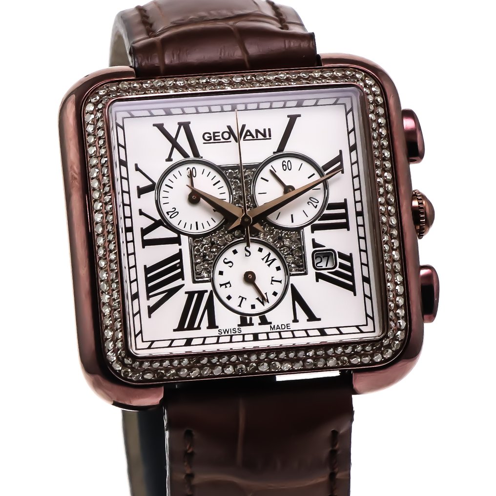 GEOVANI - Diamond Swiss Watch - GOC502-CL-D-1 - Sem preço de reserva - Homem - 2000-2010 #1.0