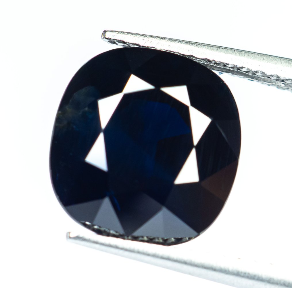 No reserve price Sapphire - 8.15 ct - Bellerophon Gemlab - Dark Blue #2.1