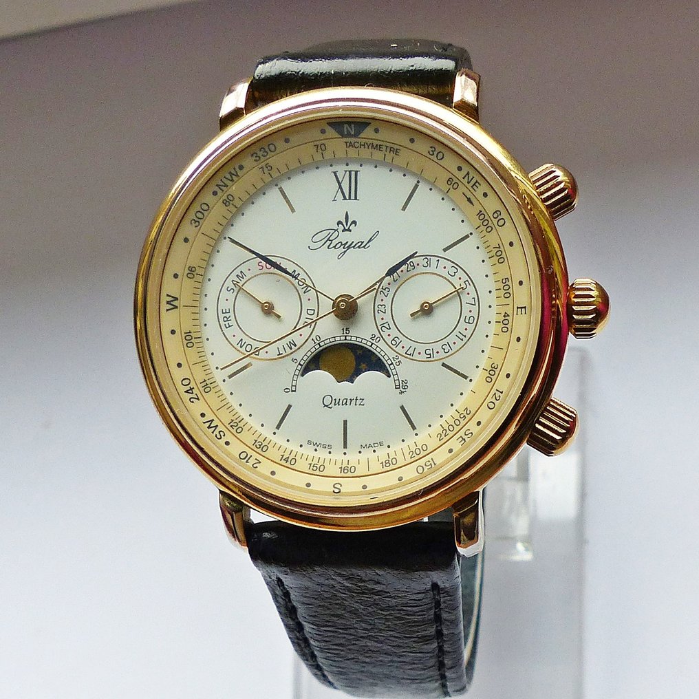 Royal Swiss - Classic Tachymeter Datograph - Ingen reservasjonspris - 23381 - Herre - 1990-1999 #3.2