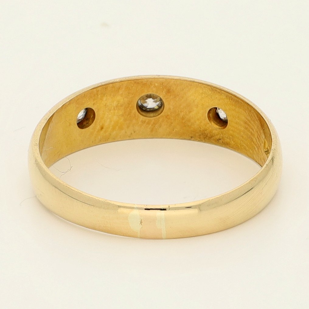 戒指 - 18K包金 黄金 -  0.14ct. tw. 钻石 (天然)  #3.2