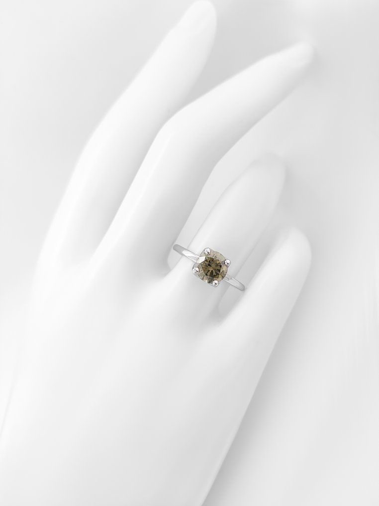 χωρίς τιμή ασφαλείας - Δαχτυλίδι - 14 καράτια Λευκός χρυσός - 1.12ct. tw. Διαμάντι (Φυσικού χρώματος) - Πιστοποιητικό IGI #4.3