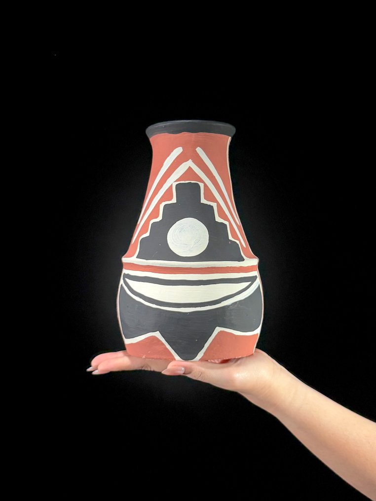 裝飾飾物 - NO RESERVE PRICE - Wonderful Decorative Colorful Terracotta Pot - 印度尼西亞 #1.0