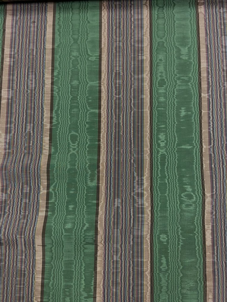 Luxurious moiré striped fabric in linen and cotton. - Textile  - 700 cm - 145 cm #4.3