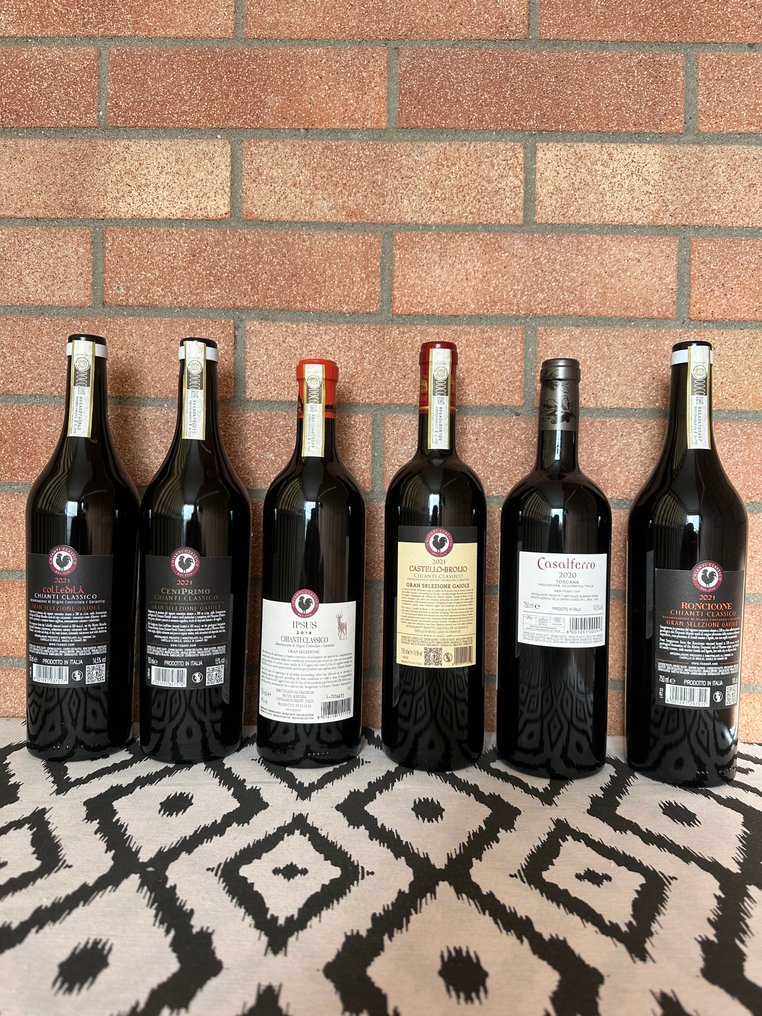 2018 Il Caggio IPSUS & Ricasoli: Colledilà, CeniPrimo, Roncicone, Casalferro, Castello di Brolio - 托斯卡纳 - 6 Bottles (0.75L) #2.1