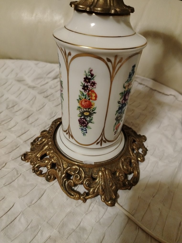 Lampe de table - Bronze doré, Opaline #4.3