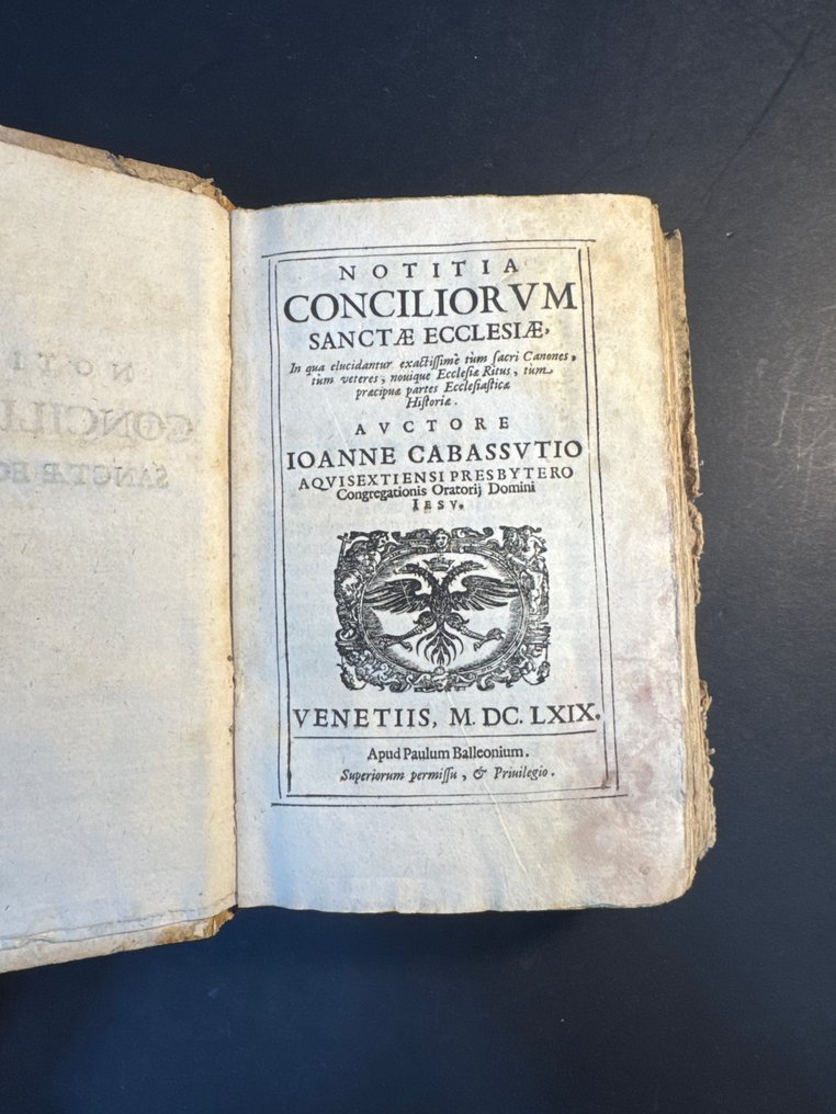 Ioanne Cabassutio - Notitia Conciliorum Sanctae Ecclesiae - 1669 #1.0