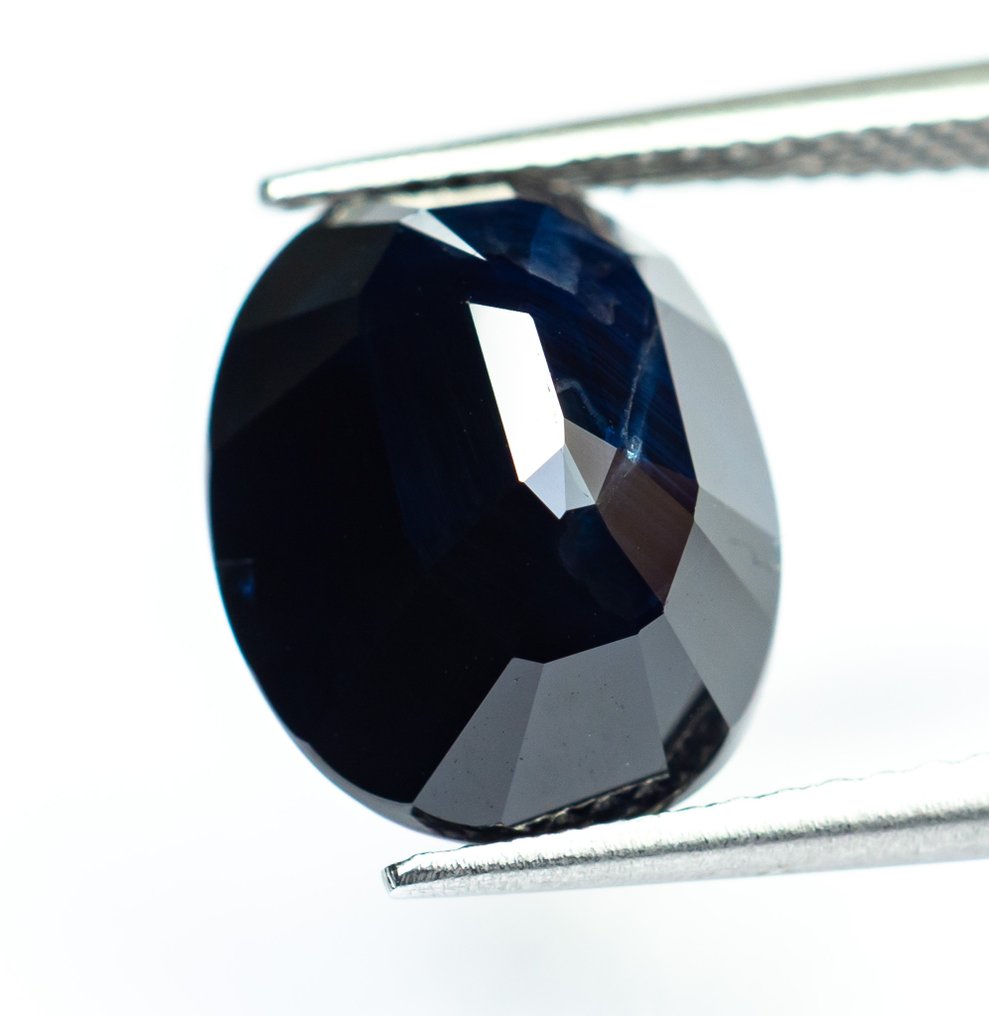 沒有保留價 藍寶石 - 8.95 ct - Bellerophon Gemlab - 深蓝色 #3.2
