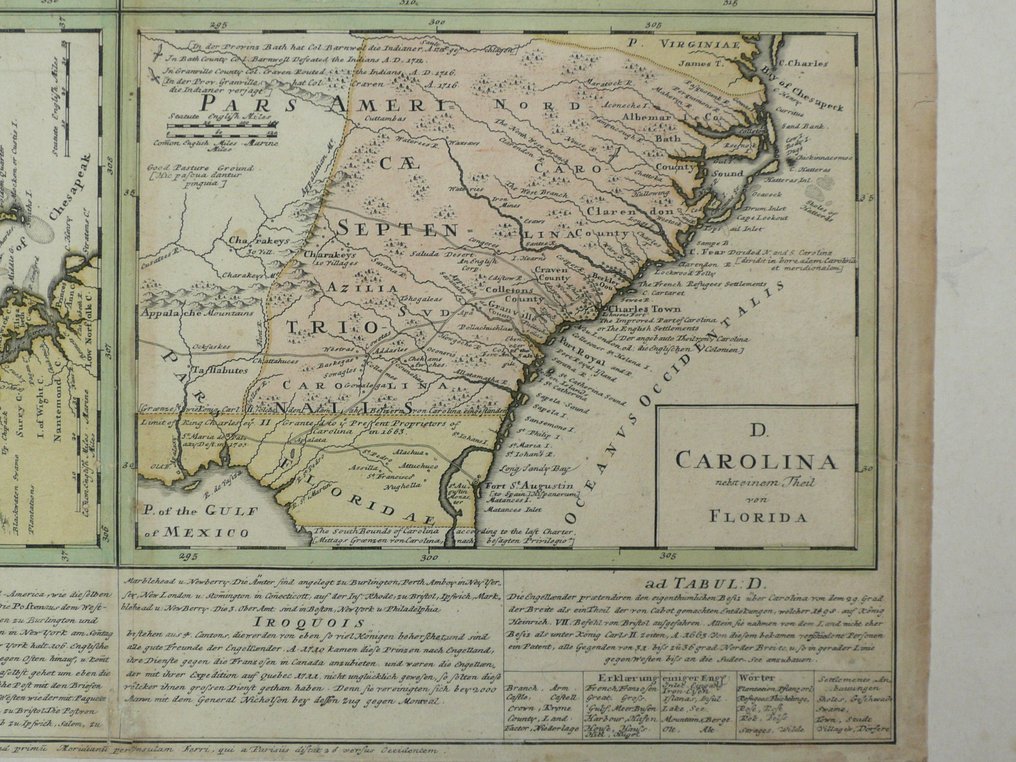 United States - East Coast, New York, Florida, Canada; J.B. Homann - Dominia Anglorum in America Septentrionali. Specialibus Mappis - 1721-1750 #4.3