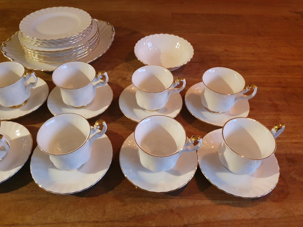 Royal Albert - Servizio da caffè per 10 persone (21) - Val D'or - Porcellana - Con set per dolci. #2.1