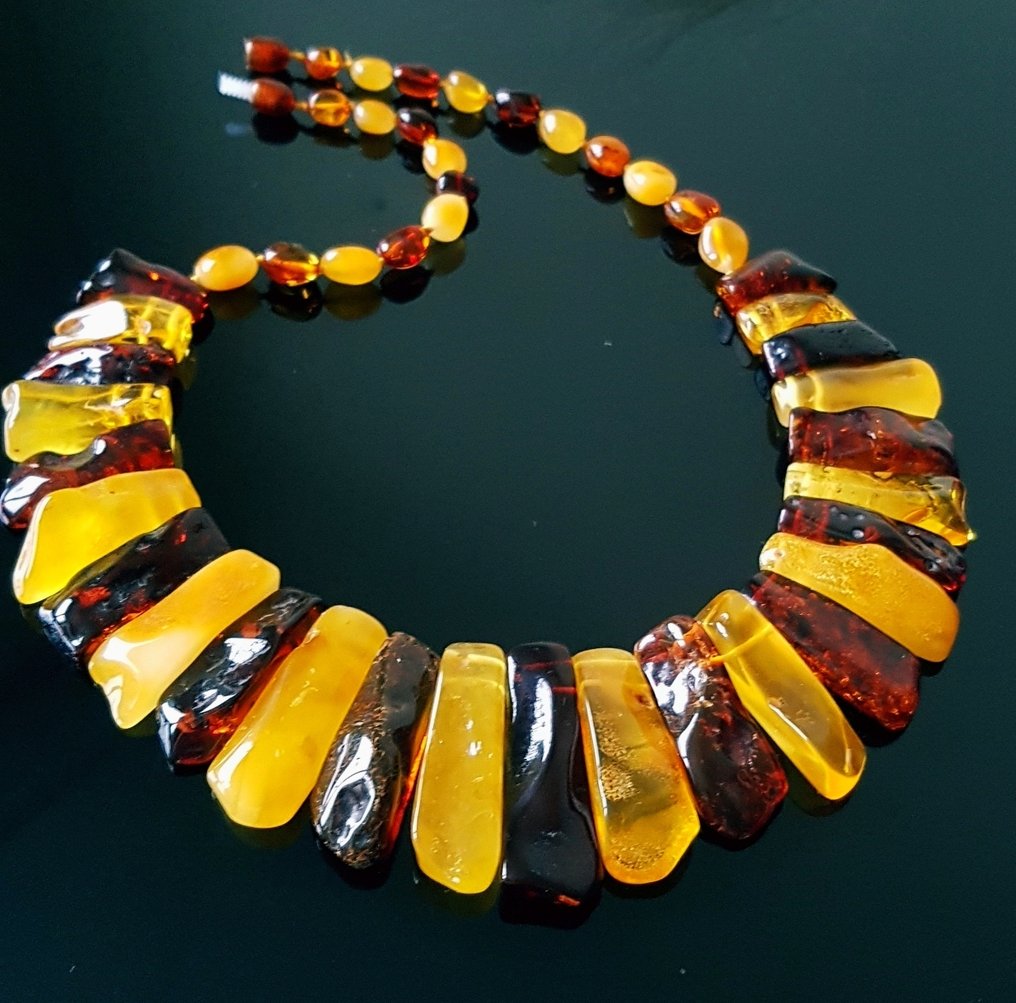 Κεχριμπάρι Σπάνιο φυσικό κολιέ από Βαλτικό κεχριμπάρι- 57 g #1.0