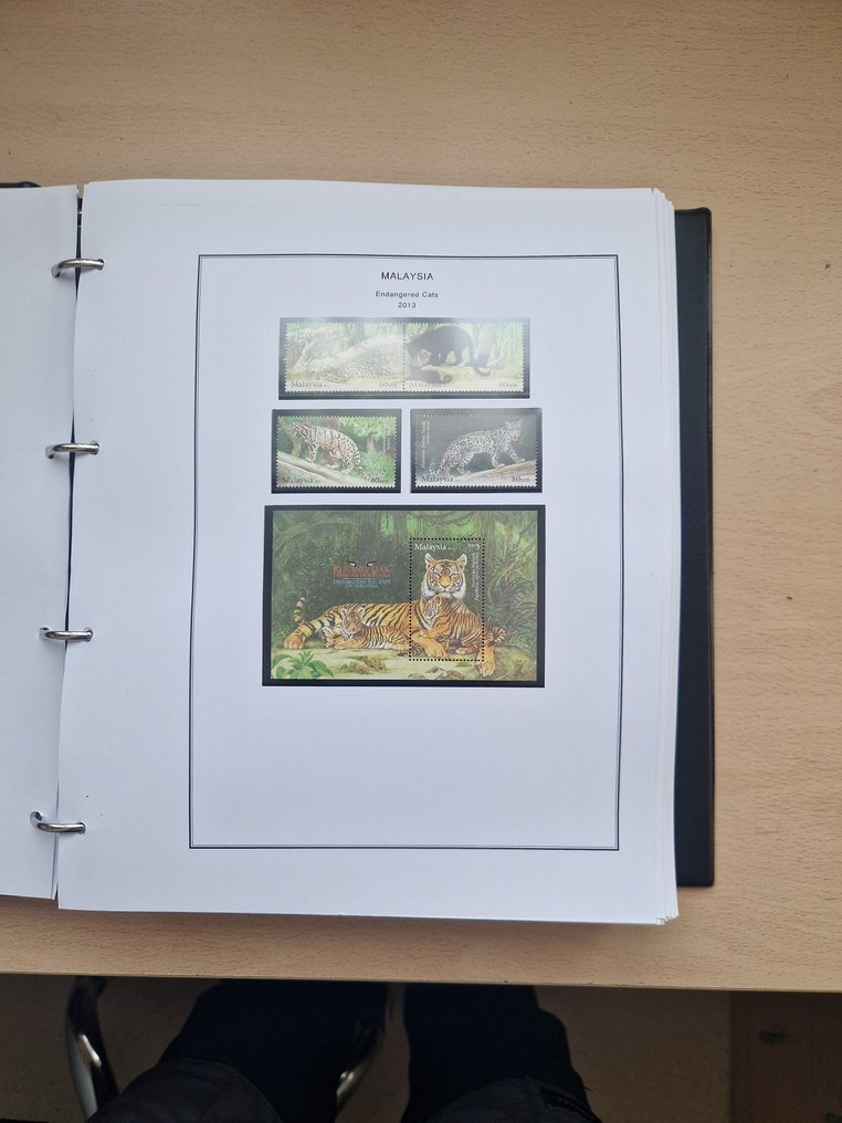 馬來西亞 2012/2024 - 马来西亚造币厂及一些二手邮票收藏，2012年至2024年，装在相册和活页夹中。 #3.2