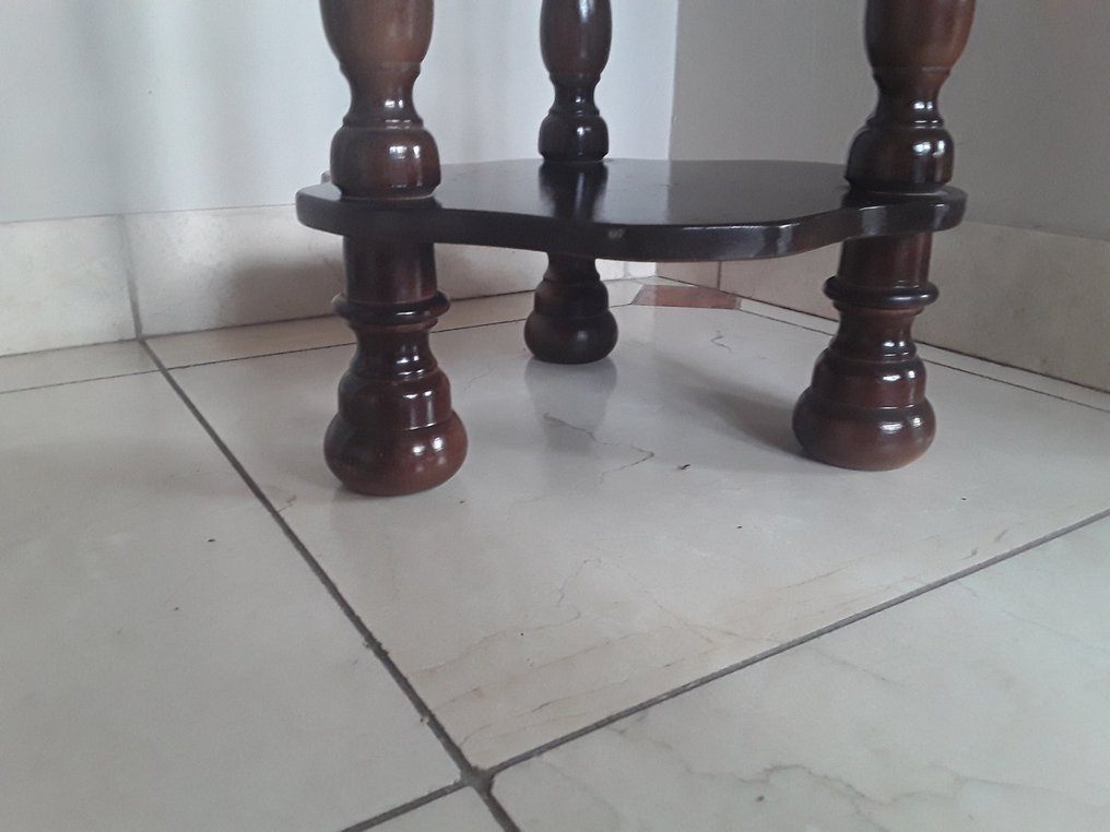 站架 (2) - 橡木, 銅 - 花槽在橡木脚上 #1.0