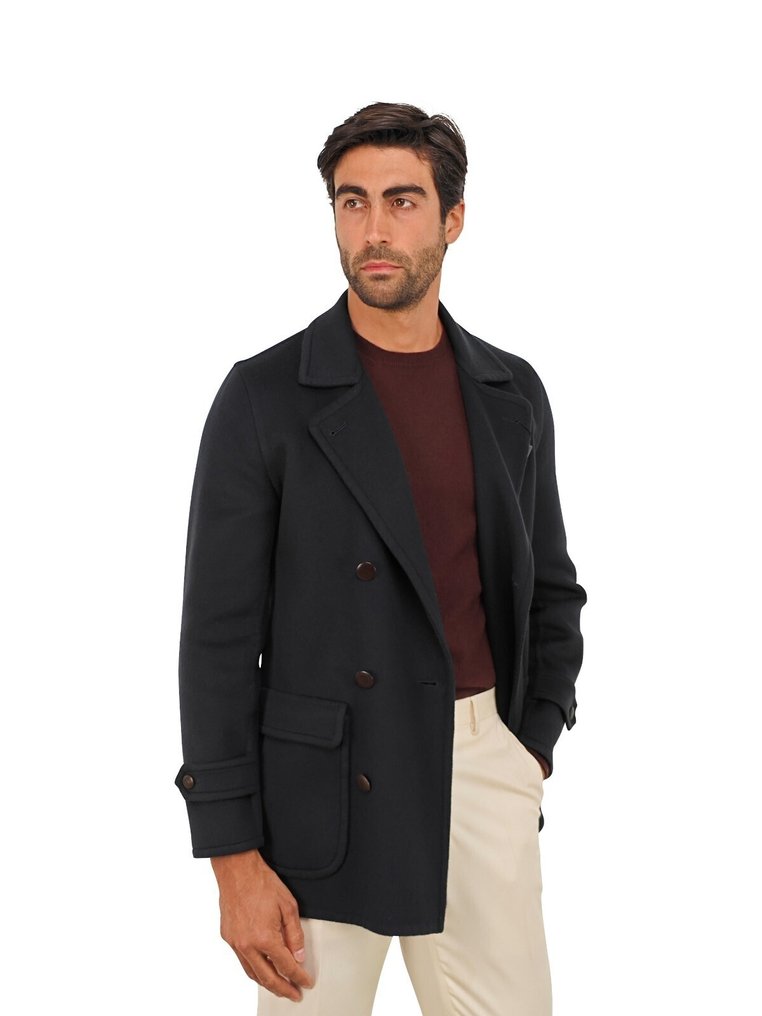 RUBINACCI NAPOLI RRP 3250€ Blue Caban Coat Jacket 100% Cashmere - 46 IT - 西装外套 - 带标签的新品 #1.0