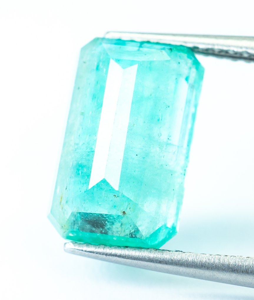 Ingen reservasjonspris Smaragd  - 4.93 ct - Bellerophon Gemlab - Blågrønn (Nigeria) #3.2