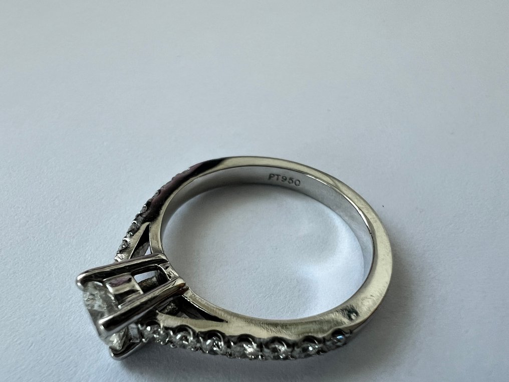 戒指 白金 -  0.87ct. tw. 钻石 (天然色彩的) - 钻石 #2.1