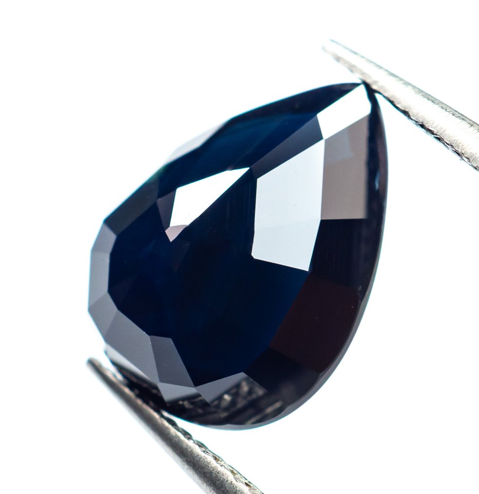 No reserve price Sapphire - 6.44 ct - Bellerophon Gemlab - Deep Blue #4.3