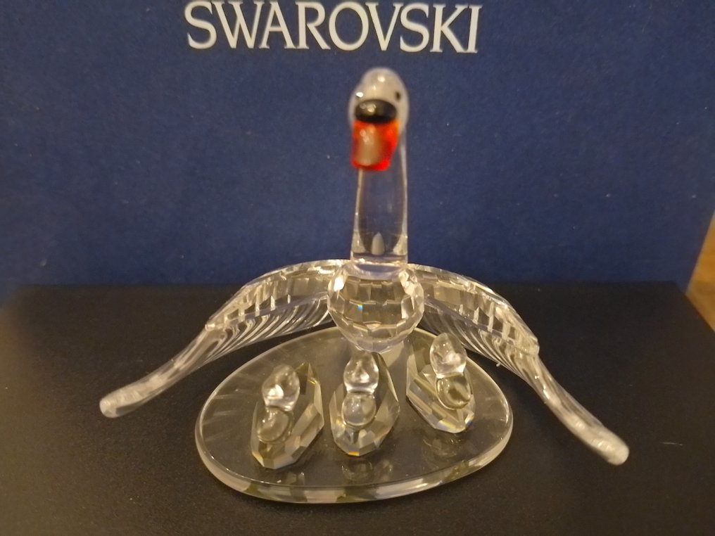 Swarovski - 雕像 - Swan family - 243373 - Box + Certificate - 水晶 #2.1