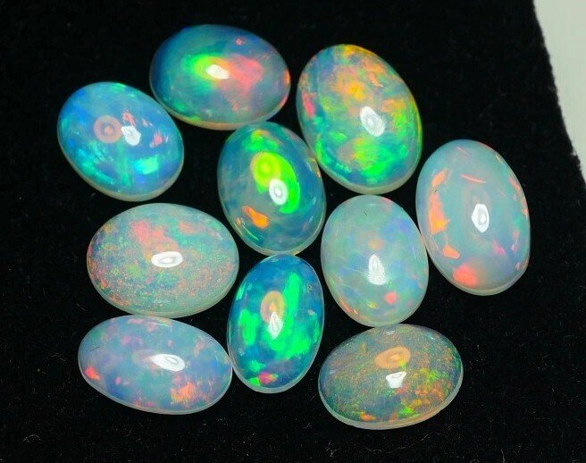 6.08 克拉 - 10 天然欧泊 - Cabochon - 观看视频！- 1.2 g #1.0