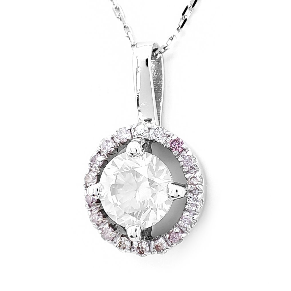 Nincs minimálár - Függő - 14 kt. Fehér arany -  0.99ct. tw. Gyémánt (Természetes) - Gyémánt #1.0