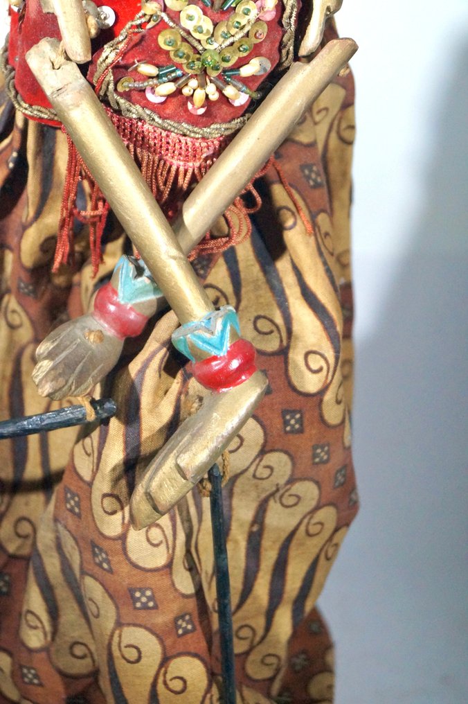 Set van twee Wayang Golek poppen - Indonesië - Eind 20e eeuw #3.2