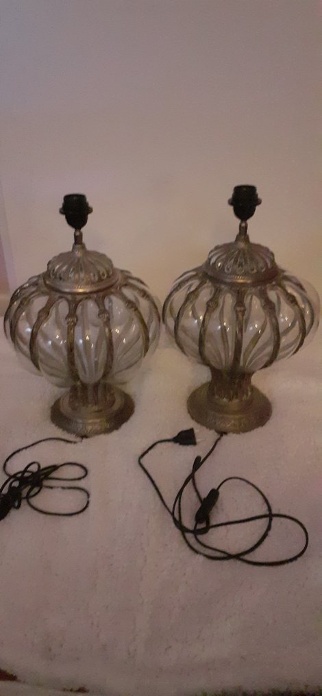 Table lamp - Glass, Metal - Two table lamps #1.0