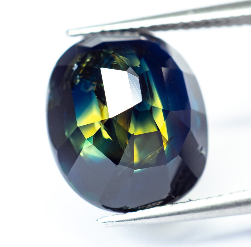 Fără preț de rezervă Safir - 12.67 ct - Bellerophon Gemlab - Albastru profund verzui #3.2