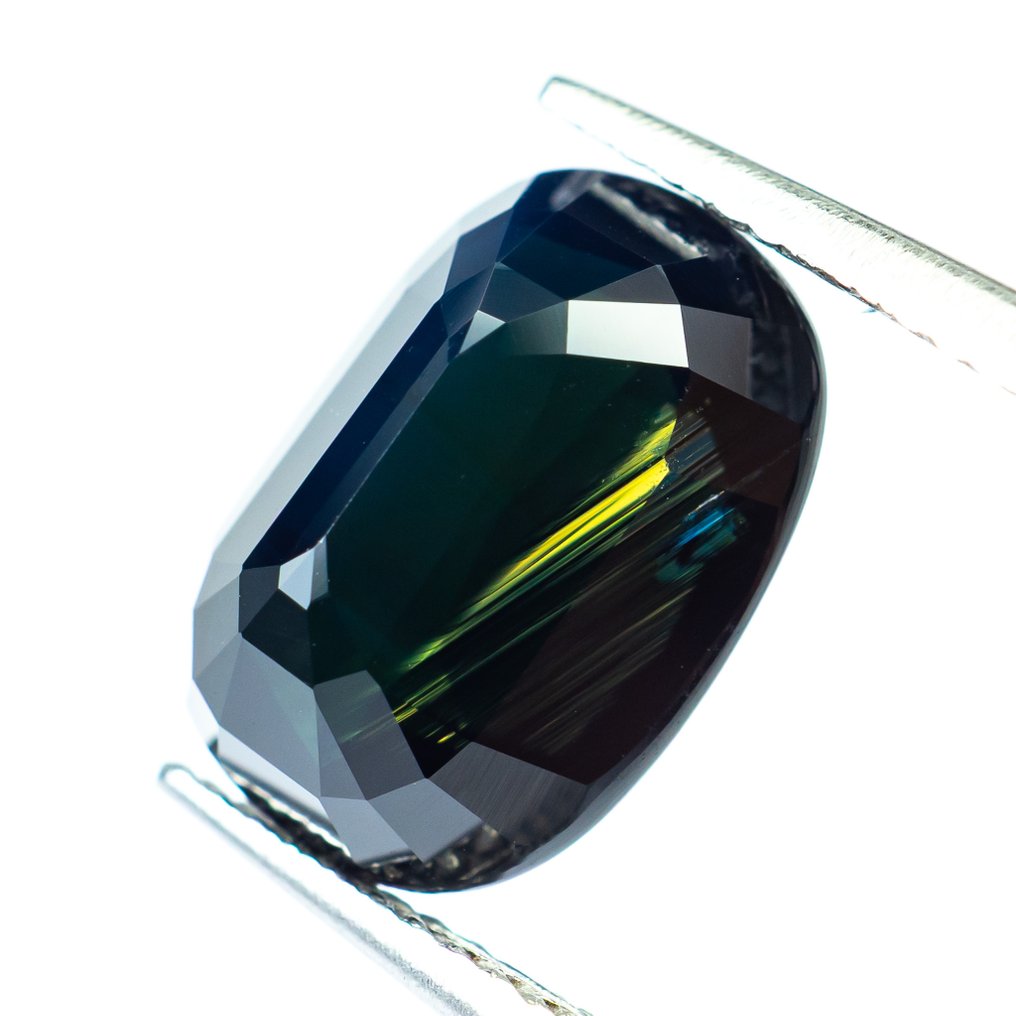 No reserve price Sapphire - 6.43 ct - Bellerophon Gemlab - Dark Blue #4.3