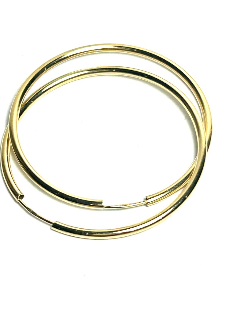 圈形耳环 - 18K包金 黄金 #1.0